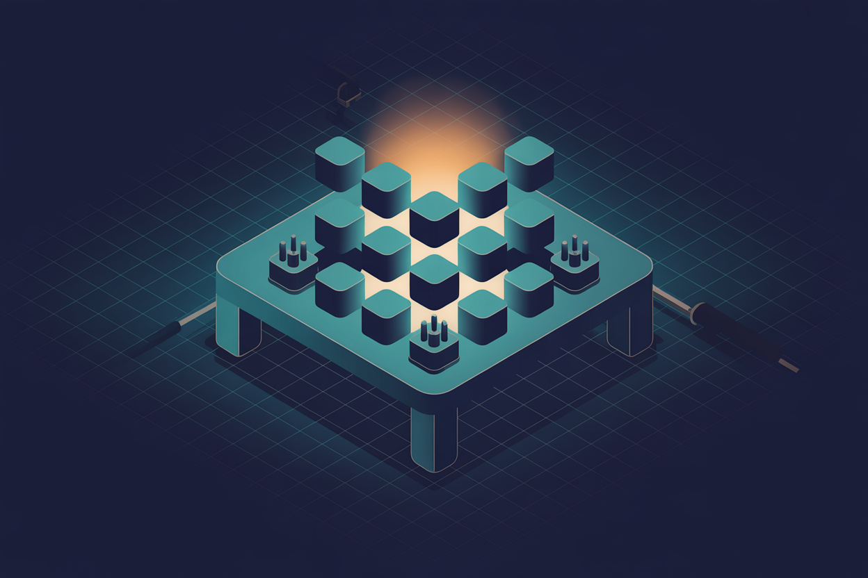 Plugin modules being assembled into a larger system